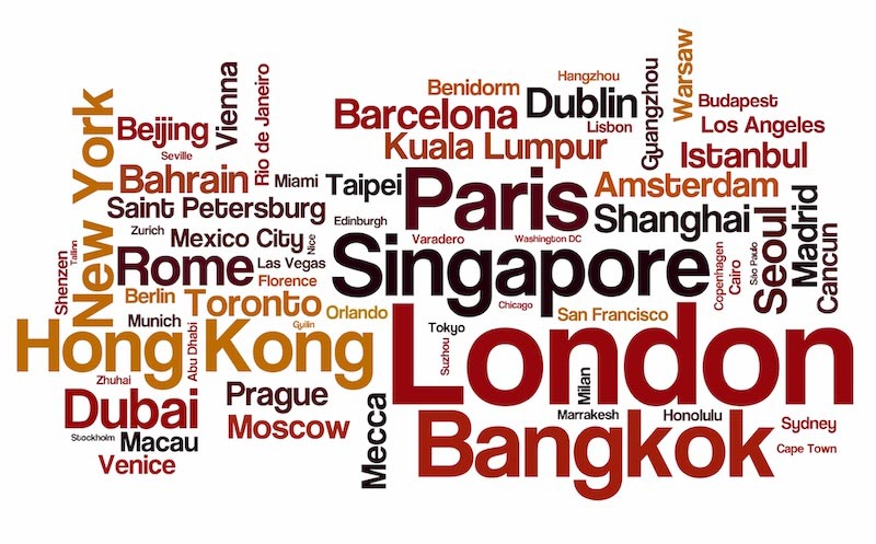Tipografía De La Ciudad Del Mundo - Papel Pintado
