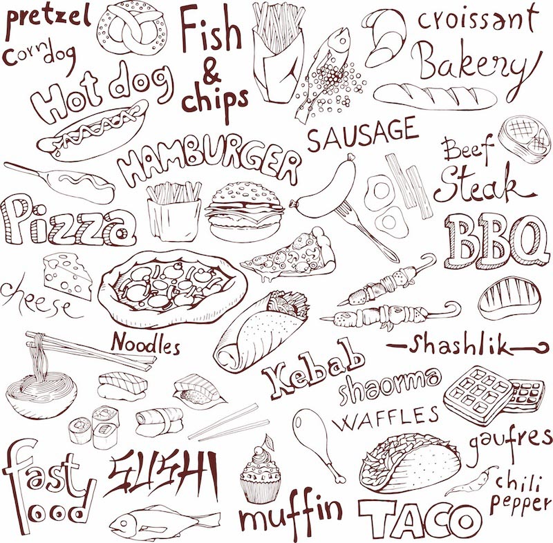 Comida Rápida - Papel Pintado