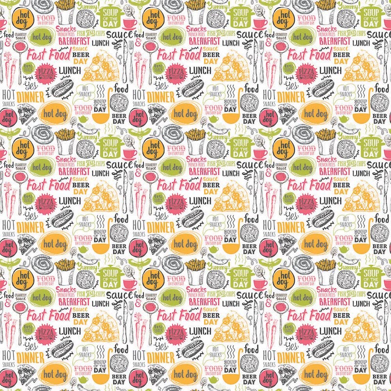 Menú De Comida Rápida - Papel Pintado