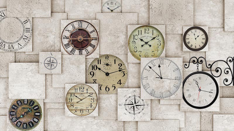 Relojes De Pared - Papel Pintado