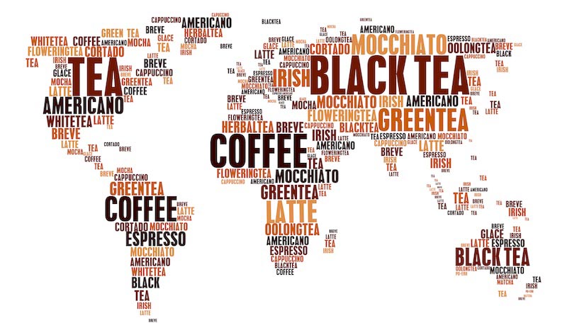 El Mundo De Los Nombres Del Café - Papel Pintado