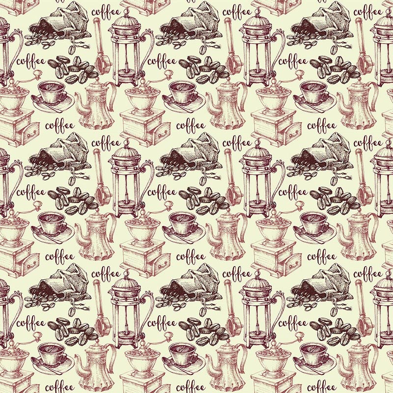 Juego De Café - Papel Pintado