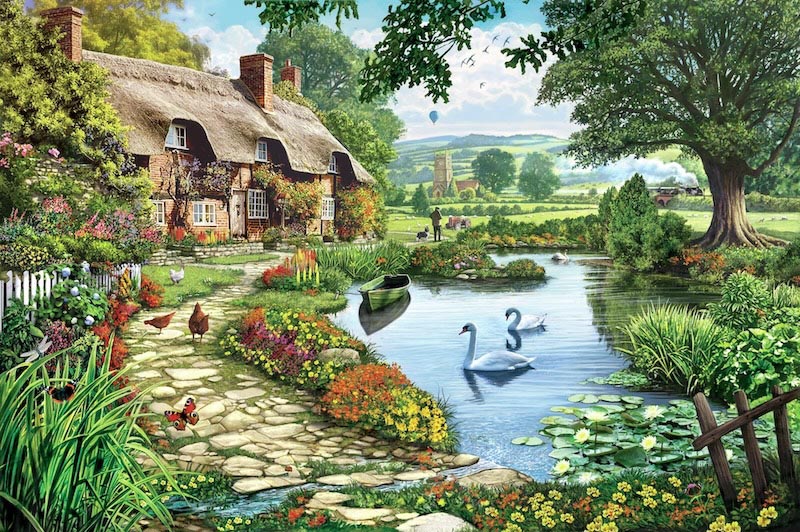 El Lago De Los Cisnes - Papel Pintado
