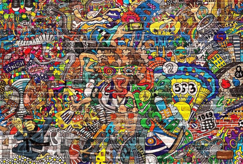 Pared De Graffiti - Papel Pintado