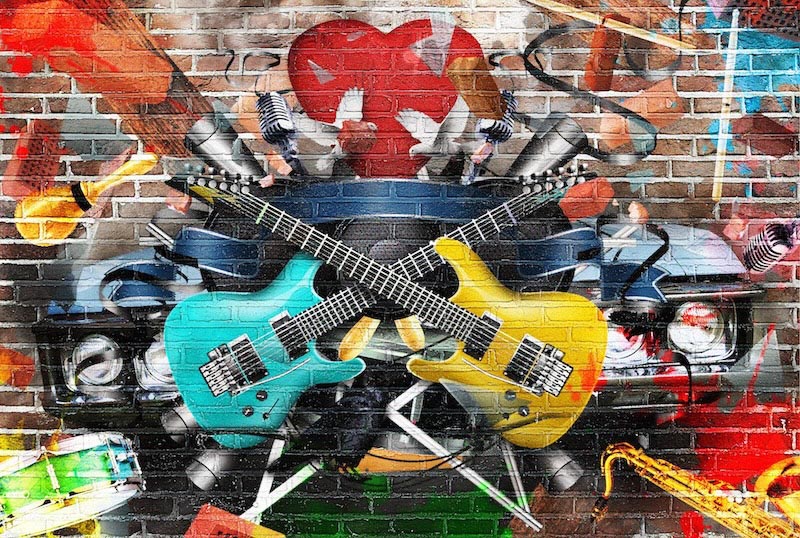 Música Y Graffiti - Papel Pintado