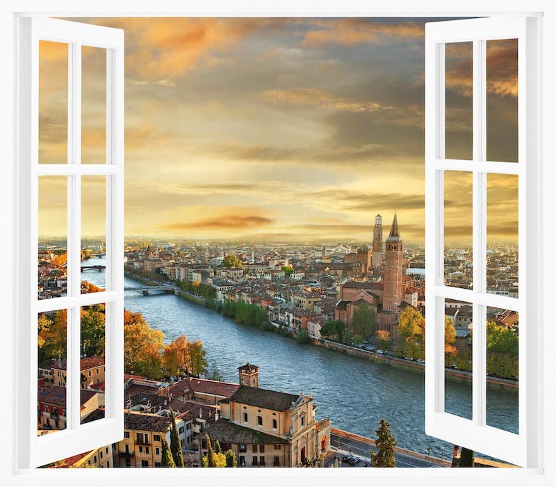 Verona Desde Mi Ventana - Papel Pintado