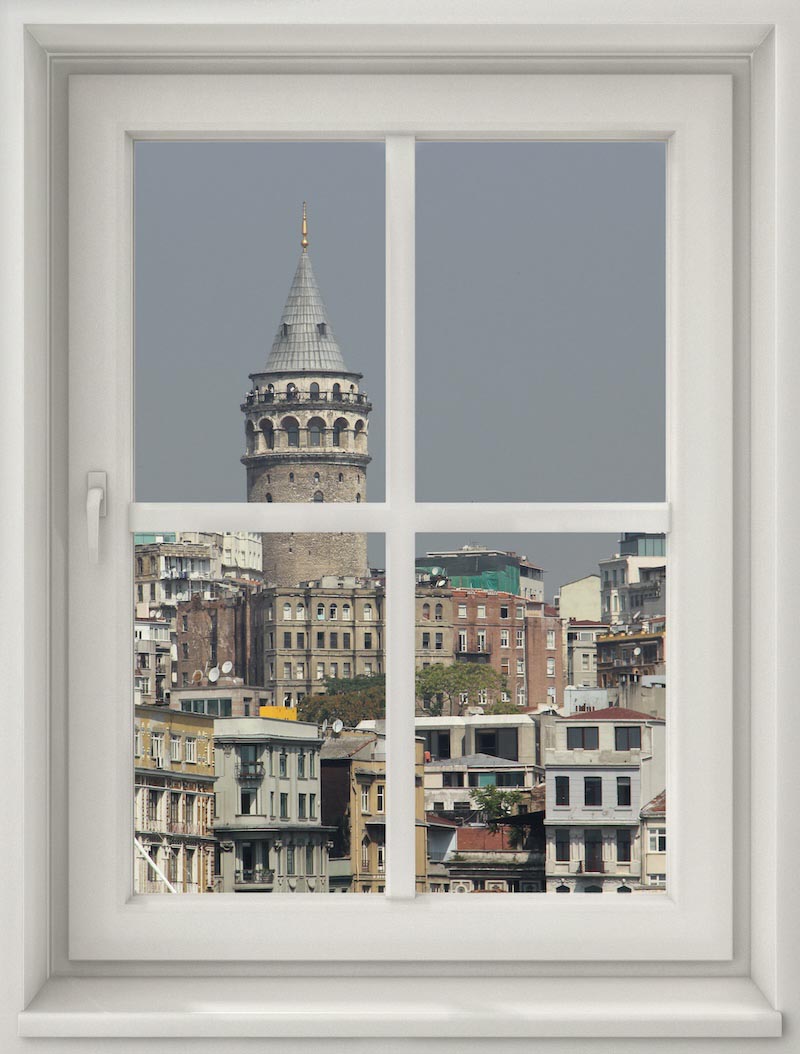 Torre De Gálata Desde Mi Casa - Papel Pintado