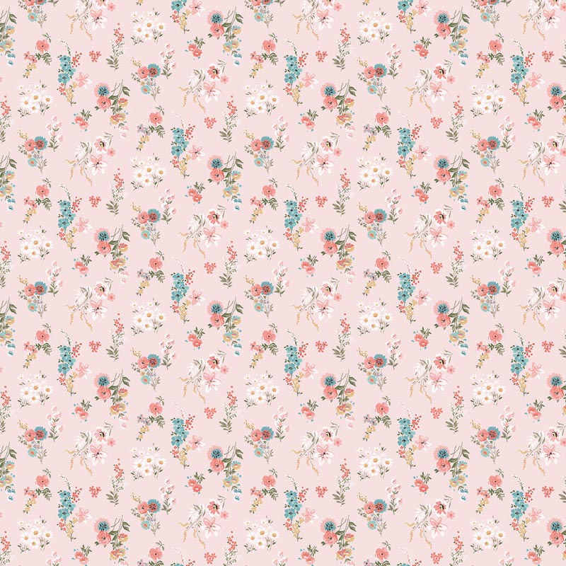 Muro De Flores Rosadas - Papel Pintado