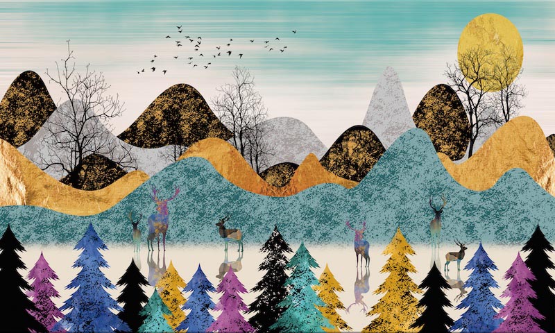 Bosque Desde Otra Perspectiva - Papel Pintado