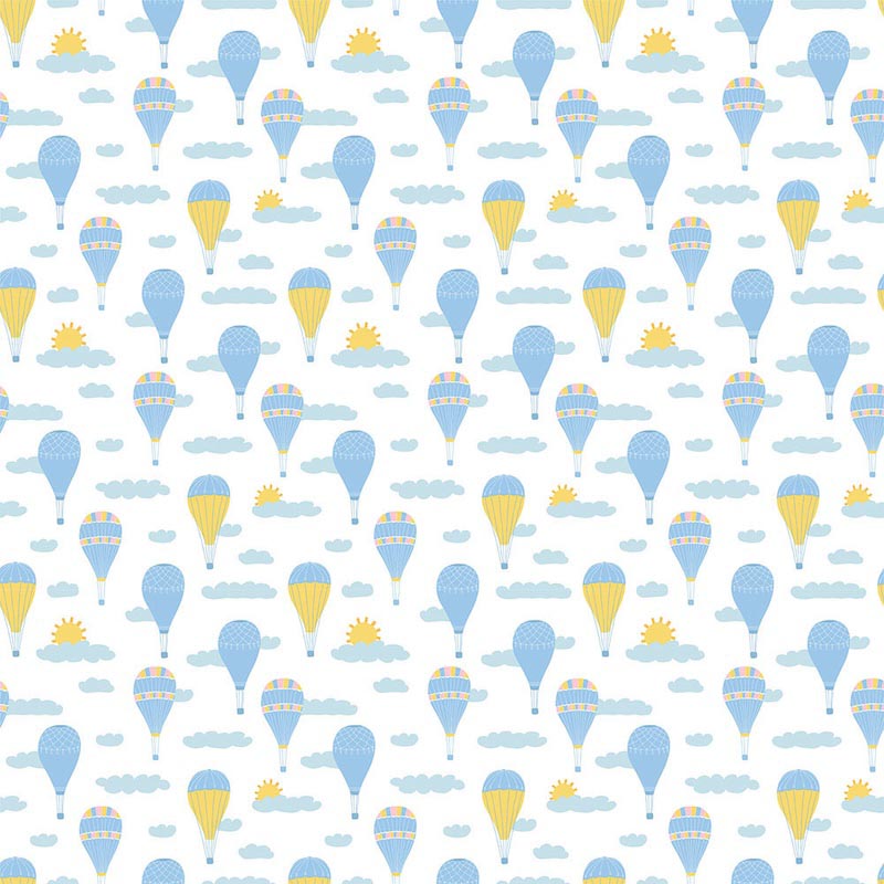 Globos Azules En El Cielo - Papel Pintado
