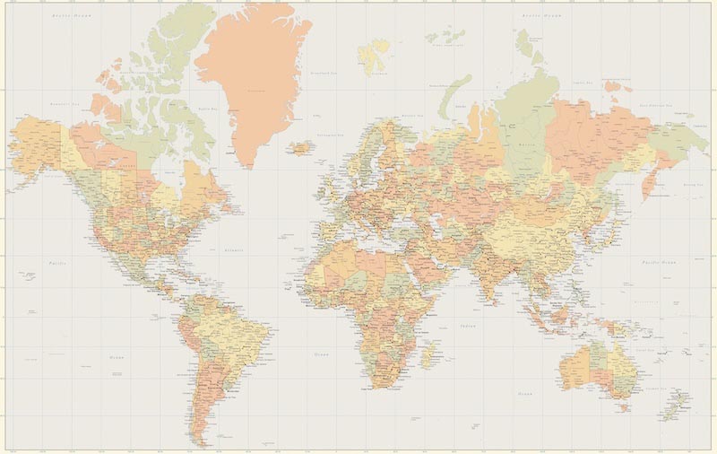 Gira Mundial - Papel Pintado