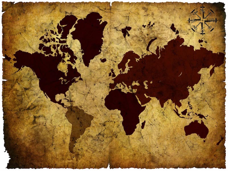 Brújula Del Mundo - Papel Pintado