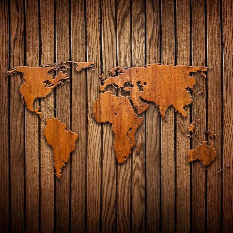 Mundo De Madera - Papel Pintado