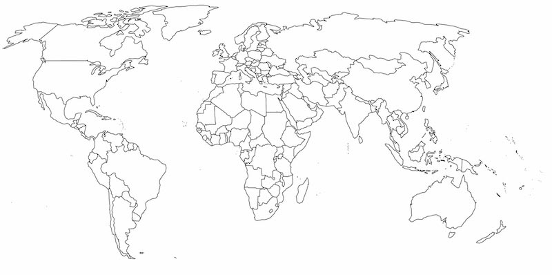 Mapa Del Mundo Para Pintar - Papel Pintado