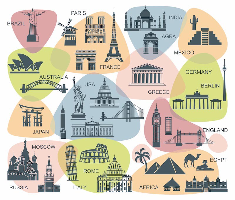Clásicos Del Turismo Mundial - Papel Pintado