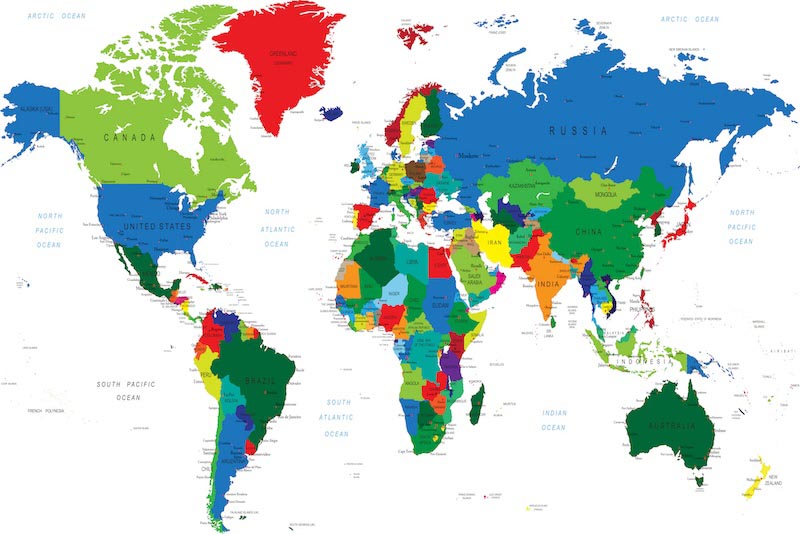 Mapa Del Mundo Para Oficina - Papel Pintado