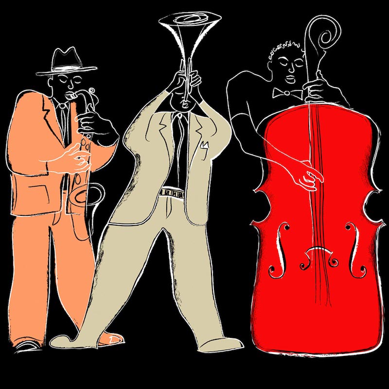 Band Blues Trio - Papel Pintado