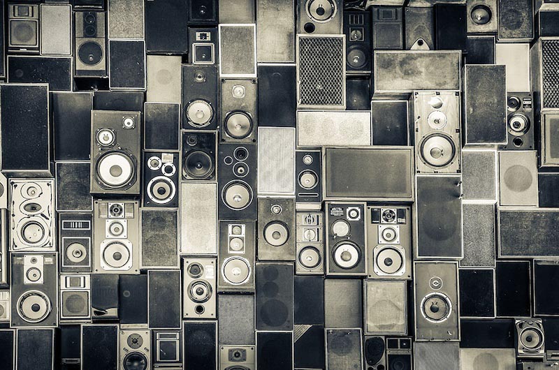 Muchos Altavoces Musicales - Papel Pintado