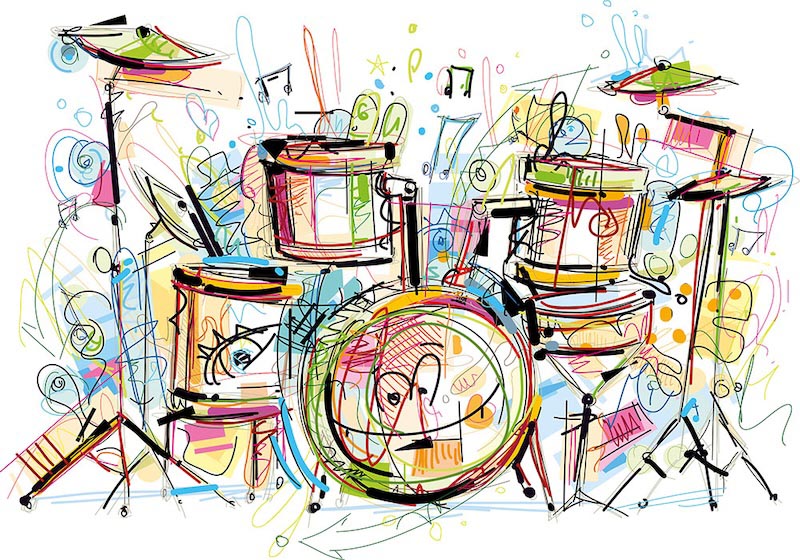 Tambor Colorido - Papel Pintado
