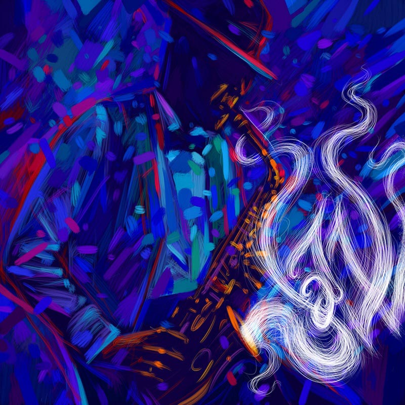 Arte Del Tema Del Jazz - Papel Pintado