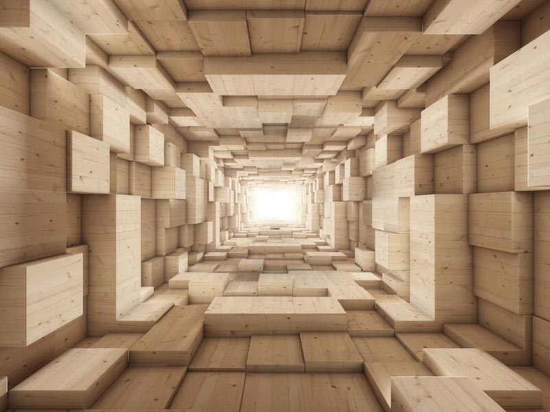 Cajas Infinitas - Papel Pintado