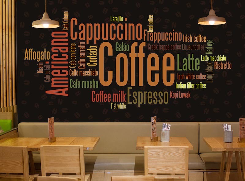 Barra de café - Fotomurales 3D aplicado