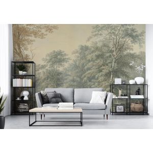 Bosque Estilo Grabado Vintage