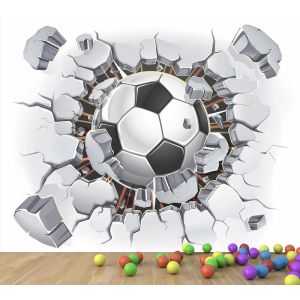 Balón De Fútbol Rebotando En La Pared
