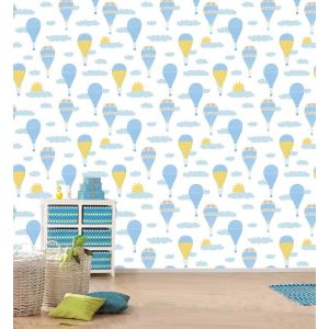 Globos Azules En El Cielo