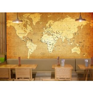 Material Desgastado Del Mapa Mundial