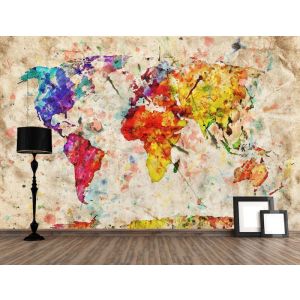 Viejo Mundo De Papel De Acuarela