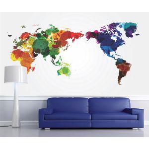 Mapa Del Mundo De Acuarela