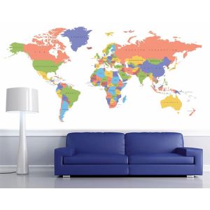 Mapa Del Mundo Con Bordes Ovalados