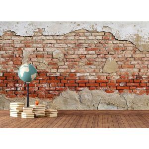 Pared De Ladrillo Y Hormigón