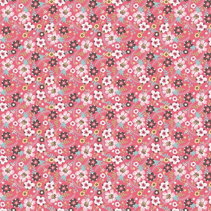 Flores coloridas - Papel decorativo para pared