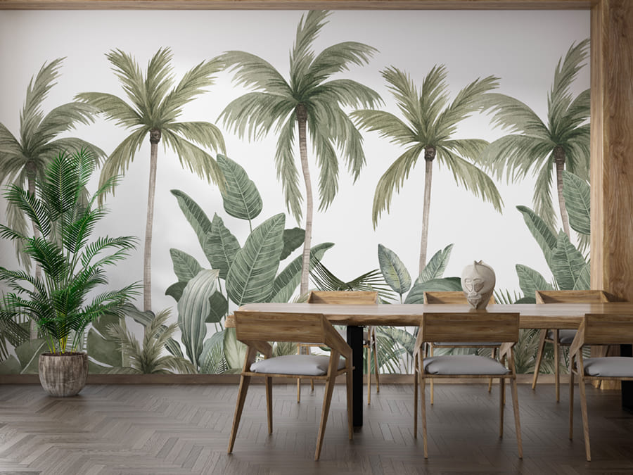 Papel Pintado Hojas de Palma Botánicas - 2