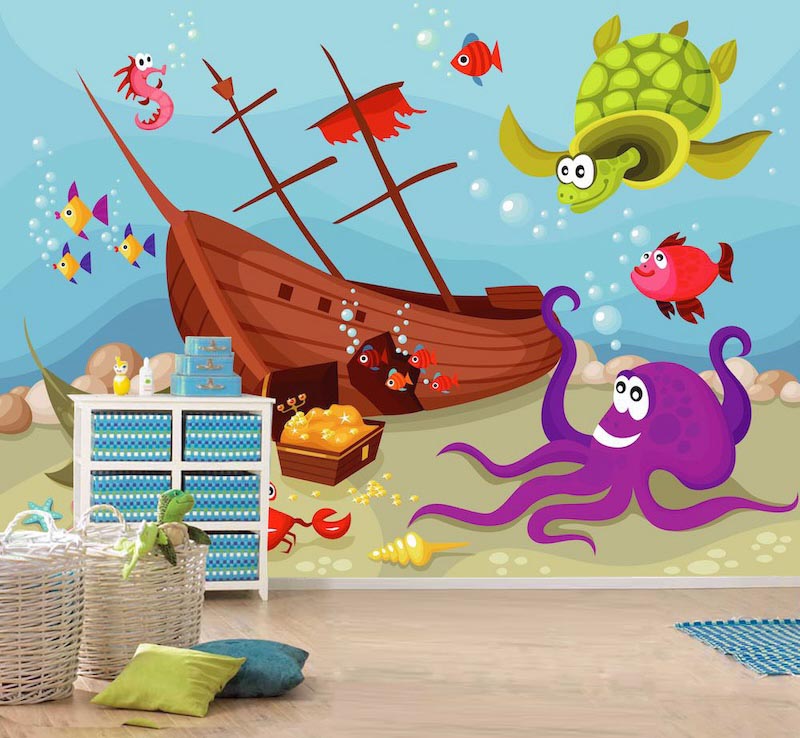 Bajo el mar - Fotomurales 3D aplicado