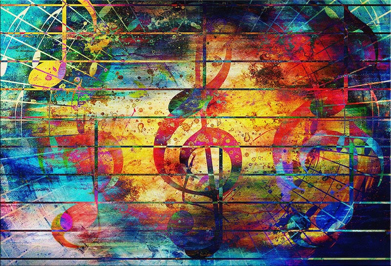 Musical colorido - Mural de fotografias