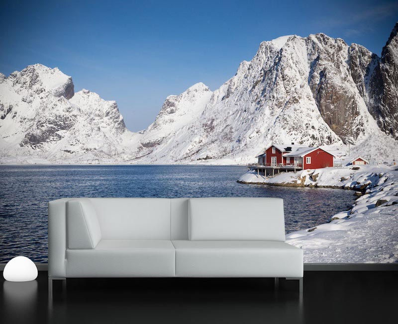 Casa en el lago - Mural de fotografias aplicado