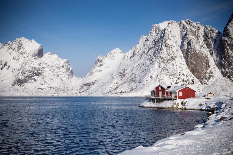Casa en el lago - Mural de fotografias