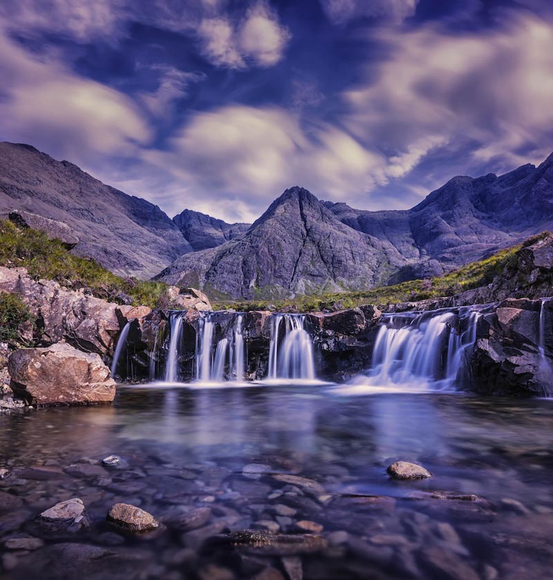 Cascada de montaña - Mural de fotografias