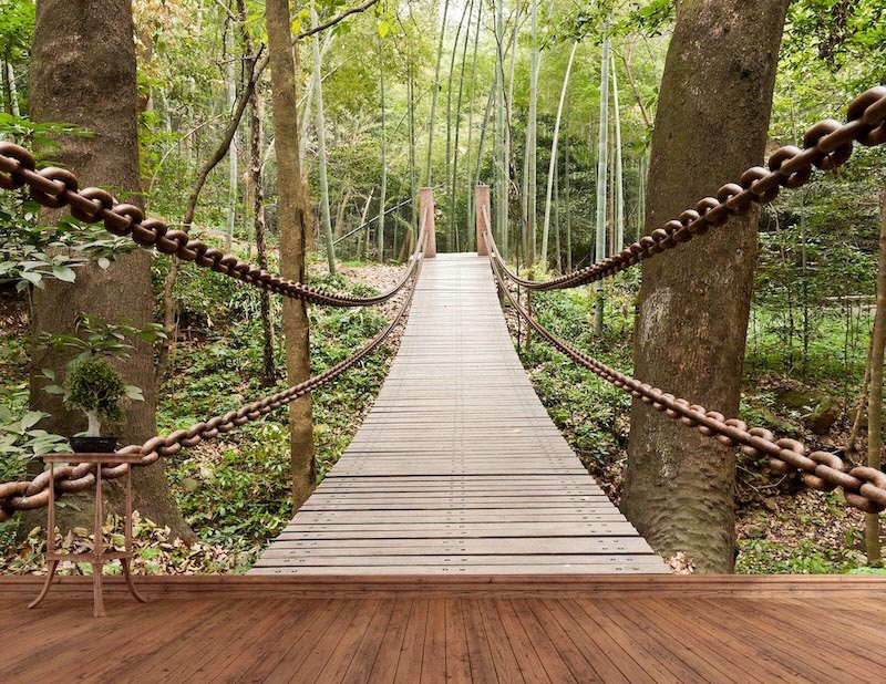 Puente giratorio - Papel decorativo para pared aplicado