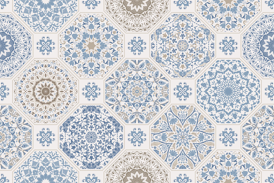 Papel Pintado Mandala de Mosaico