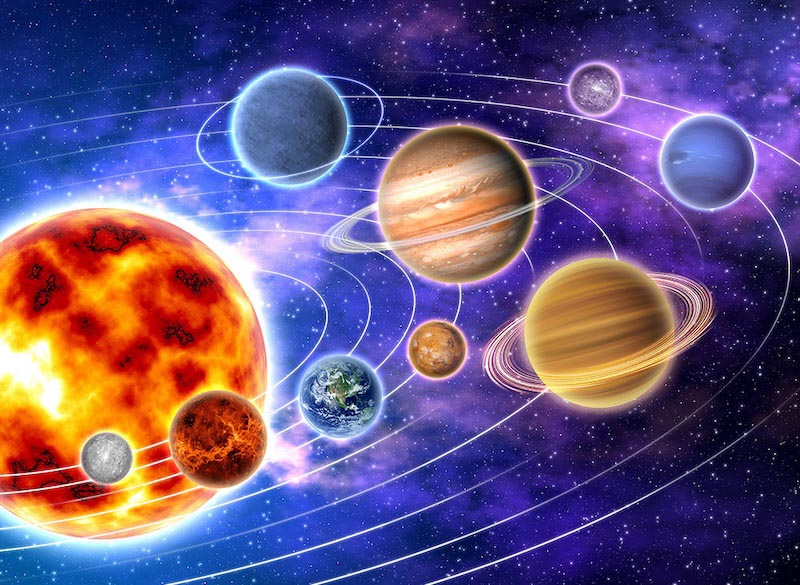 Galaxia colorida - Papel pintado 3D
