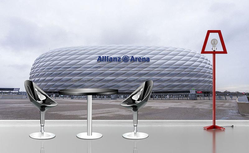 Allianz Arena - Mural de fotografias aplicado