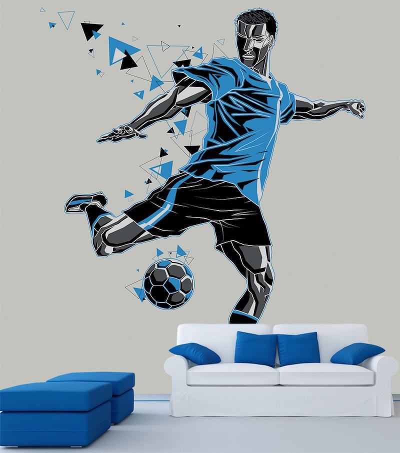 Futbolista - Mural de fotografias aplicado